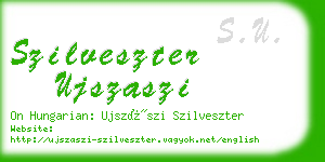 szilveszter ujszaszi business card